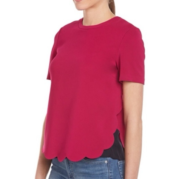 A.L.C. Adams Top- Scalloped Layered Hem NWT Sz 4 - Picture 2 of 9